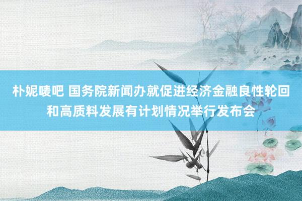 朴妮唛吧 国务院新闻办就促进经济金融良性轮回和高质料发展有计划情况举行发布会