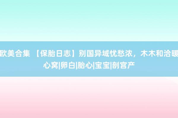 欧美合集 【保胎日志】别国异域忧愁浓，木木和洽暖心窝|卵白|胎心|宝宝|剖宫产